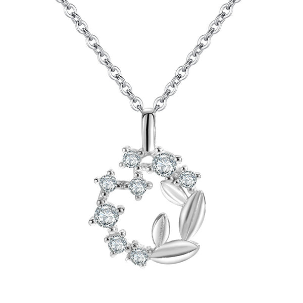 Silver Flower Charm Necklace