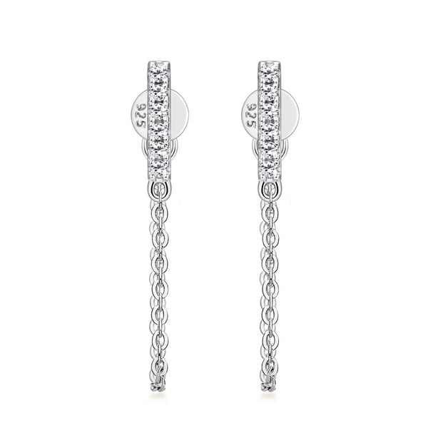 Moissanite Chain Bajoran Earrings