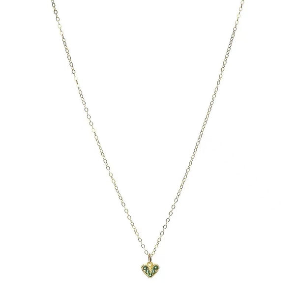 Green Heart Pendant Necklace