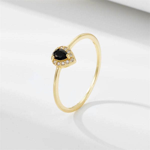 Gold Teardrop Stackable Ring