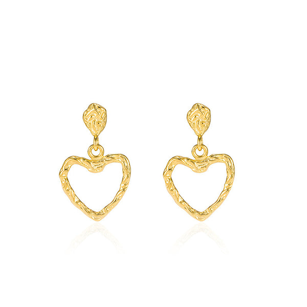 Irregular Heart Stud Earrings