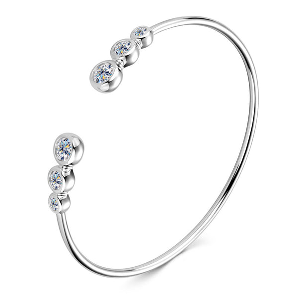 Moissanite Wedding Bangle Bracelet