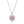 Color Gemstone Heart Charm Necklace