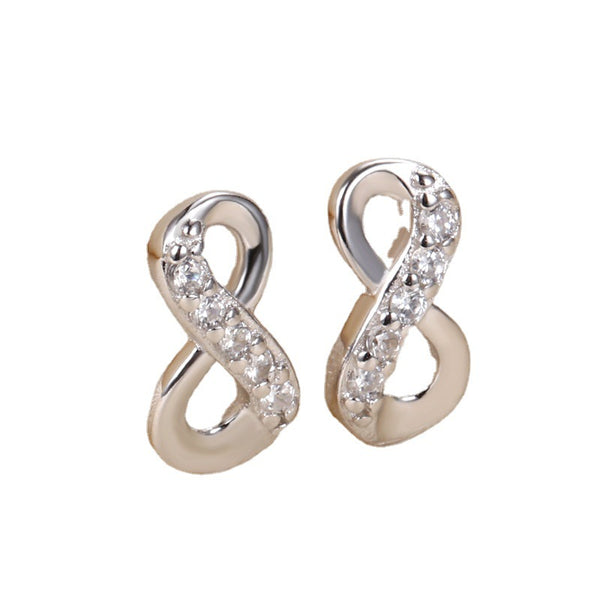 Mobius Strip Infinity Tiny Stud Earrings