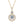 Moissanite Halo Circle Charm Necklace