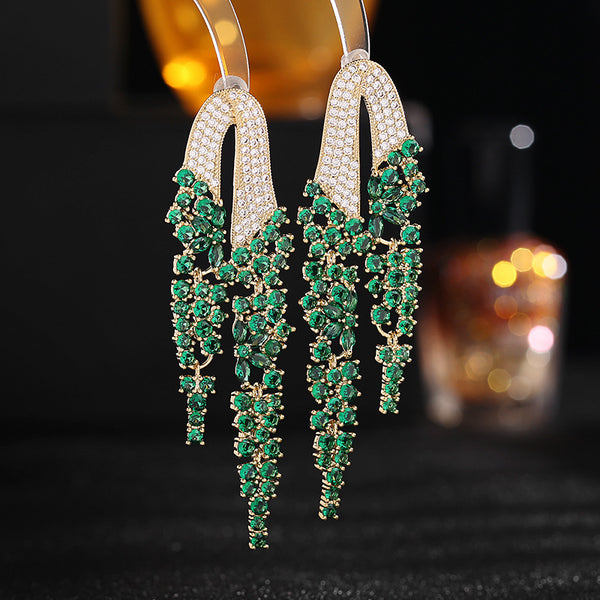 Flower Butterfly Chandelier Drop Earrings