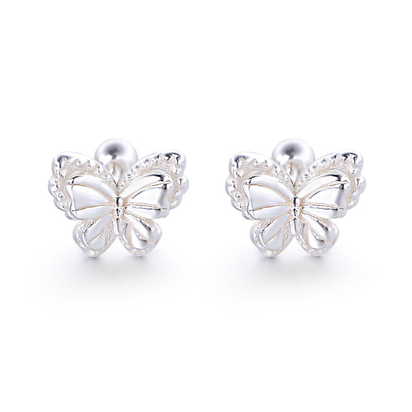 Three-Dimensional Butterfly Stud Earrings