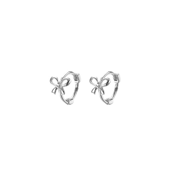 Mini Bow Hoop Earrings