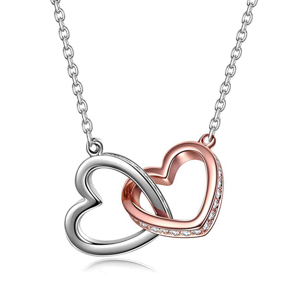 Interlocking Heart Pendant Necklace