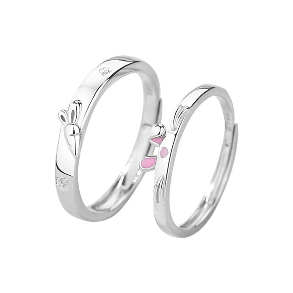 Cute Carrot Bunny Couple Ring