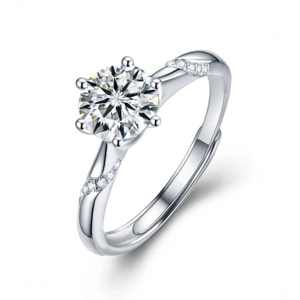 Moissanite Couple Engagement Ring