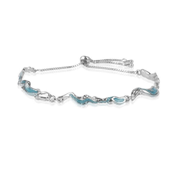 Dainty Blue Ocean Wave Bracelet