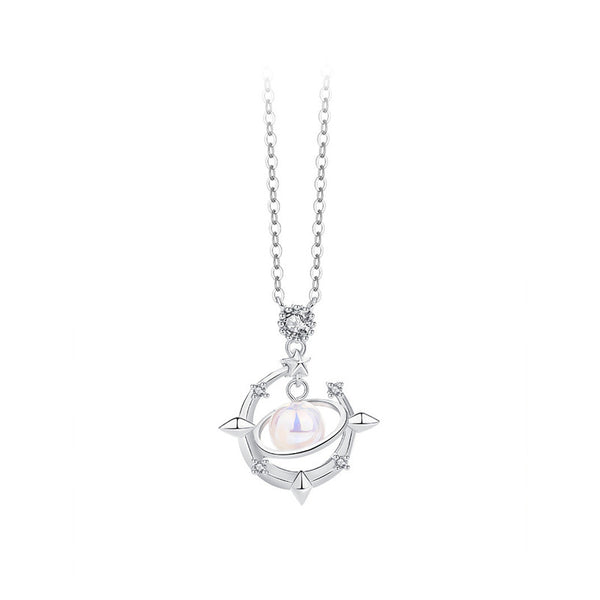 Pearl Planet Charm Necklace