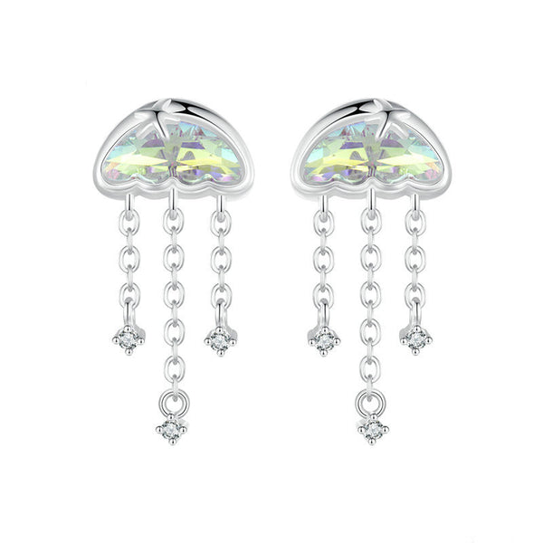 Dainty Glass Jellyfish Earring