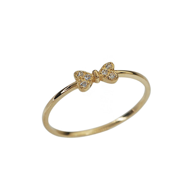 Bow Tie Bowknot Thin Stacking Ring