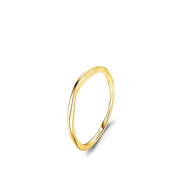 Minimalist Infinity Wave Stacking Ring