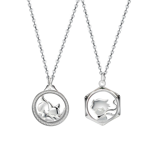 Little Prince Fox Couple Matching Necklace