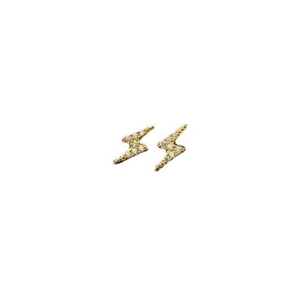 Dainty Thunderbolt Stud Earrings