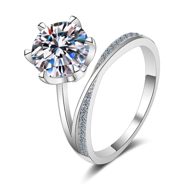 Six-Prong Moissanite Wedding Ring