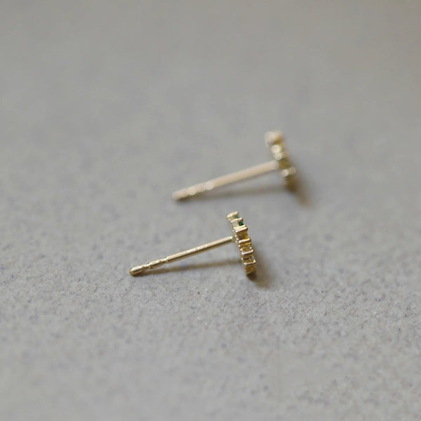 Gold Cactus Stud Earrings