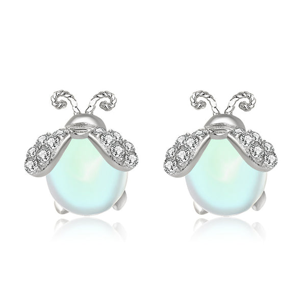 Firefly Moonstone Stud Earrings