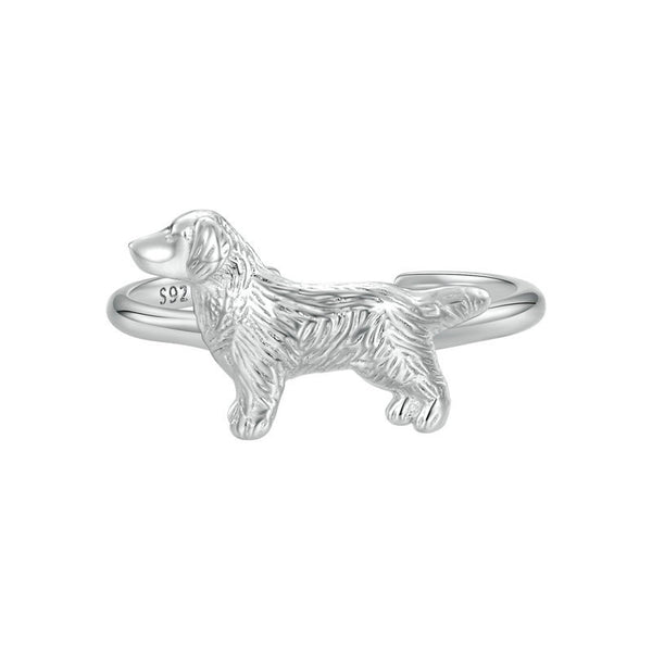 Golden Retriever Dog Stacking Band Ring