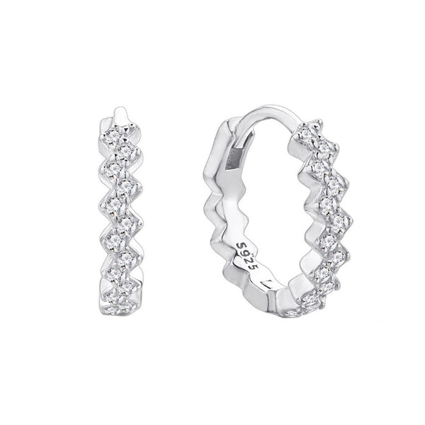 Dainty Wave Stcking Hoop Earrings