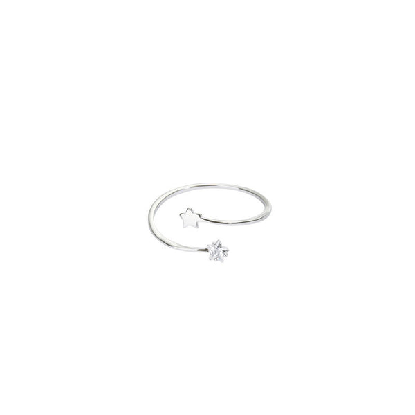 Dainty Double Star Stacking Ring