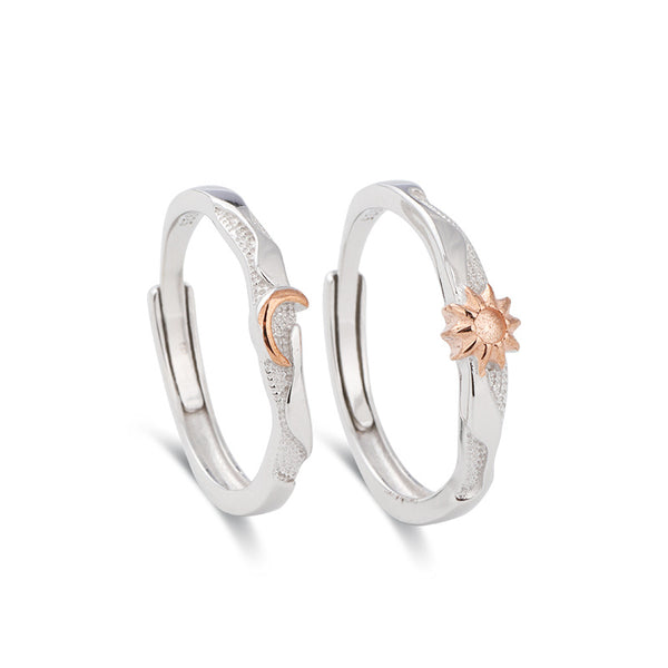 Sun Moon Couple Matching Ring