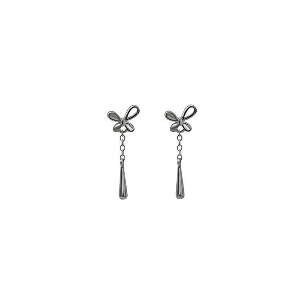 Butterfly Teardrop Dangle Stud Earrings