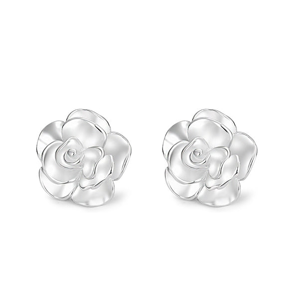 Peony Flower Stud Earrings