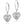 Hollow Out Heart Drop Leverback Earrings