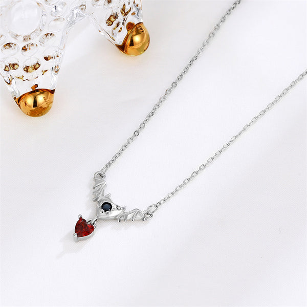 Devil Wing Heart Necklace