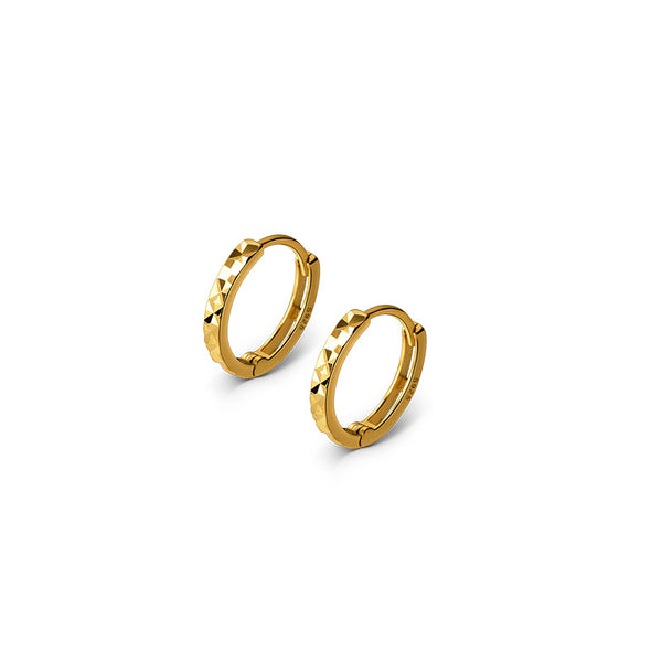 Dainty Geometric Huggie Hoop Earrings