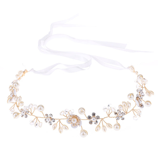 Pearl Flower Bridal Wedding Headband