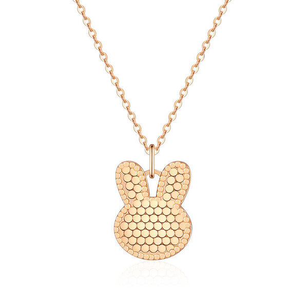 Honeycomb Bunny Pendant Necklace