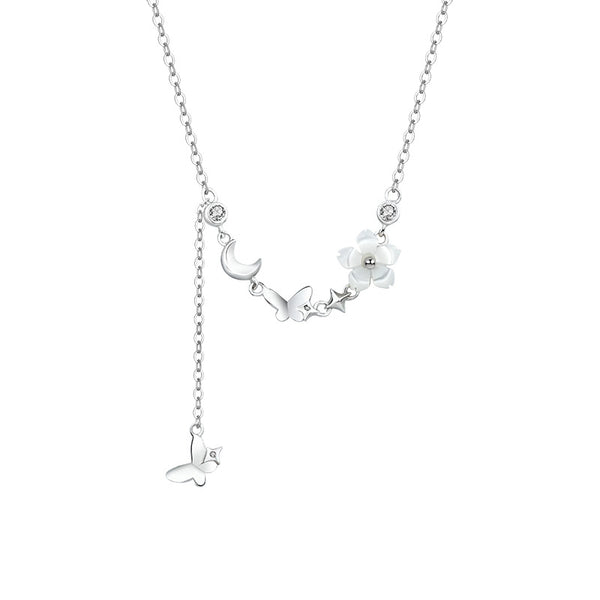 Dainty Flower Butterfly Necklace