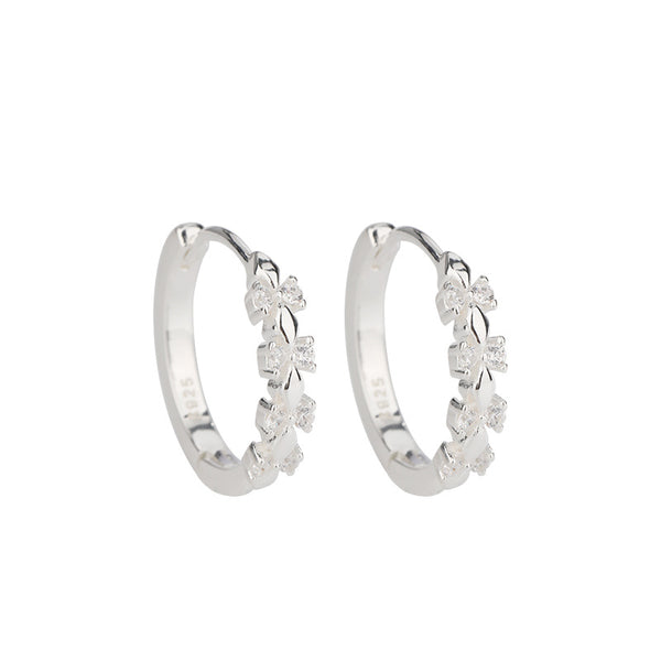 Dainty Lozenge Hoop Earrings