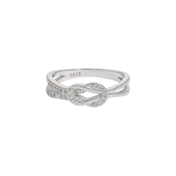 Double Band Knot Stacking Ring