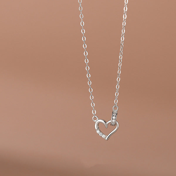 Interlocking Heart Ring Necklace