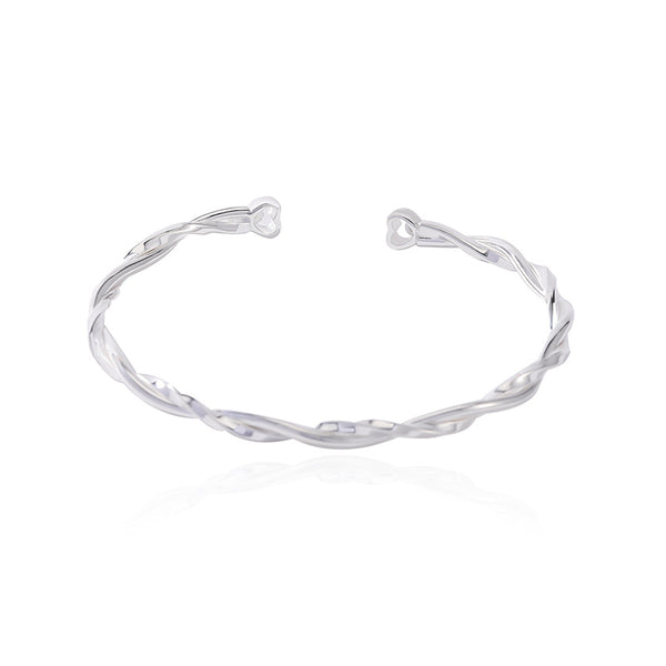 Silver Mobius Bangle Bracelet