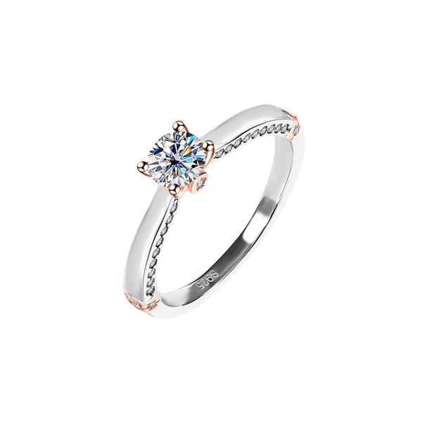 Four-Prong Moissanite Engagement Ring