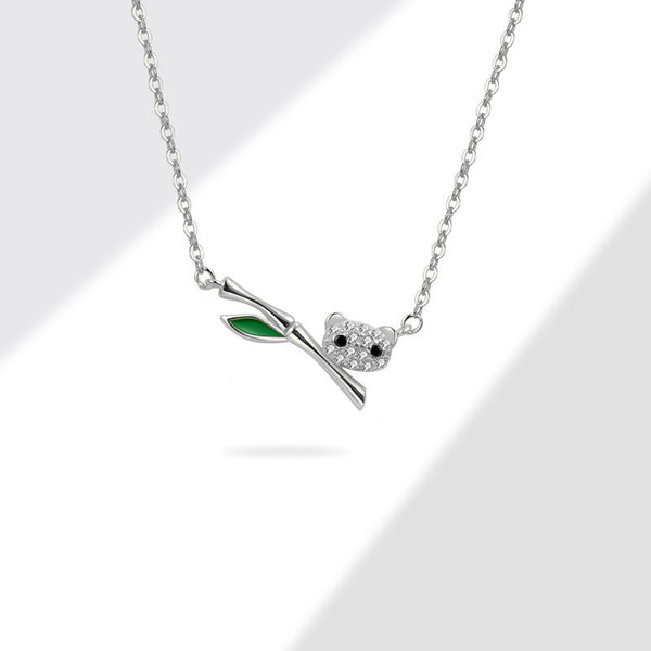 Cute Panda Bamboo Joint Necklace