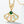 Gold Shell Fan Emerald Necklace