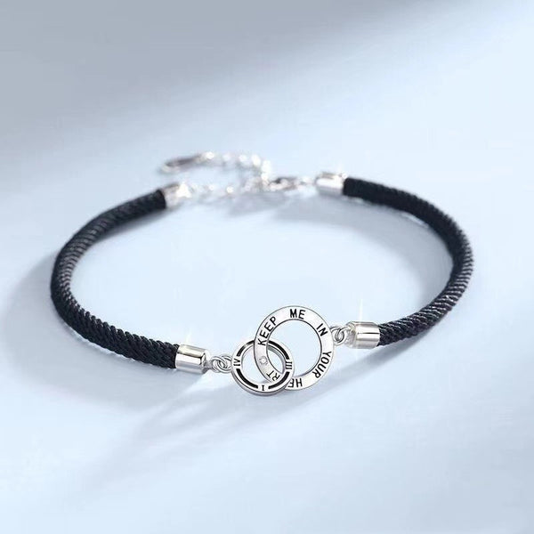 Interlocking Ring Couple Bracelet