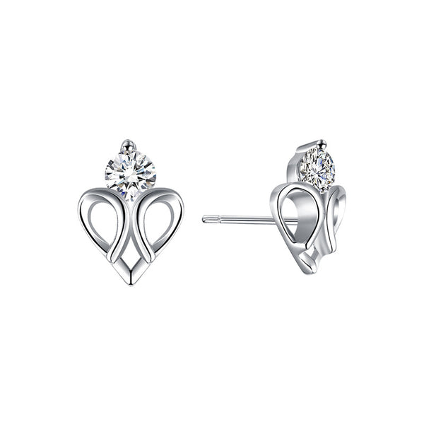 Dainty Heart Stud Earrings