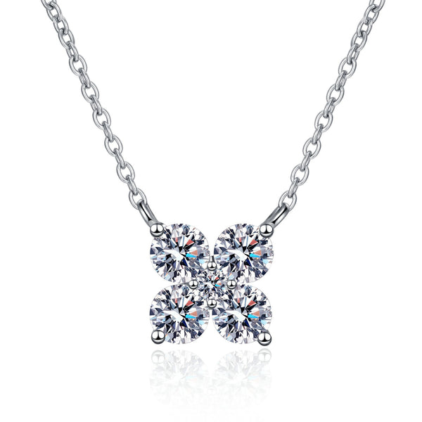 Moissanite Flower Wedding Necklace