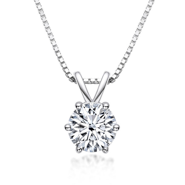 Six-Prong Moissanite Wedding Necklace