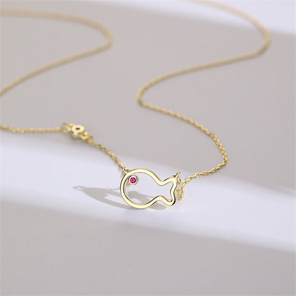 Cute Fish Pendant Necklace