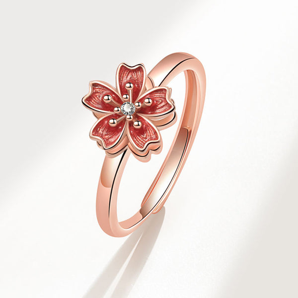 Peach Blossom Fidget Spinner Ring